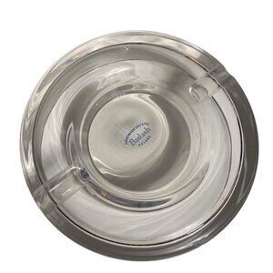 Badash Handmade Poland Crystal Ashtray 2 Rests NEW 7" x 2" Classic Stylish Decor